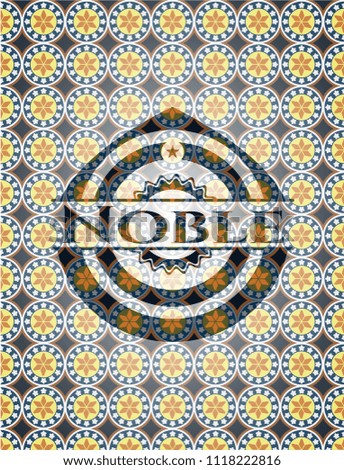Noble arabic badge. Arabesque decoration.