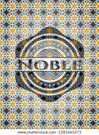 Noble arabic style badge. Arabesque decoration.