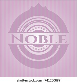 Noble badge with pink background