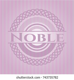 Noble badge with pink background