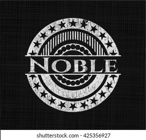 Noble chalk emblem, retro style, chalk or chalkboard texture