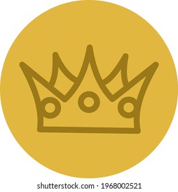 Corona noble, ilustración de icono, vector sobre fondo blanco