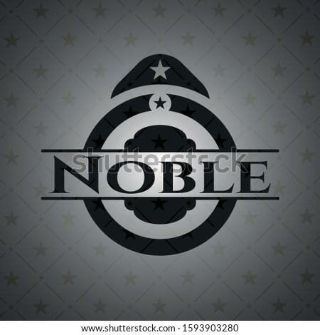 Noble dark badge. Vector Illustration. Detailed.