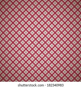 Noble elegant vector seamless pattern (tiling). Retro red, brown and white colors. Endless texture can be used for printing onto fabric and paper or scrap booking.