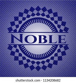 Noble emblem with denim texture