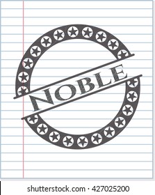 Noble emblem drawn in pencil