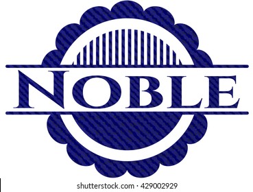 Emblema Noble con textura jean