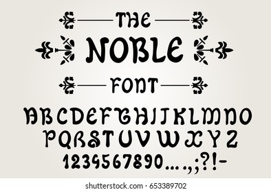 Noble font. 