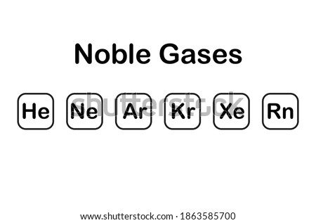 noble gases elements, chemical elements
