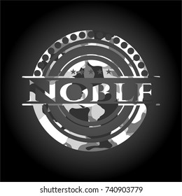 Noble grey camouflaged emblem