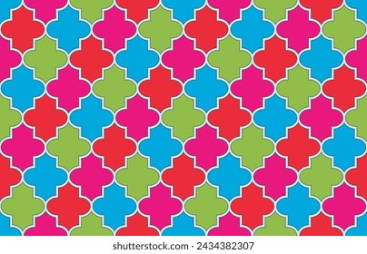 Edle marokkanische nahtlose Muster. Marokkanisches nahtloses Muster. In: Iranian Mubarak Mosaic. Traditioneller muslimischer Laternenhintergrund. In: Mosque Window Design. 1001 Nacht Arabesque. Ramadan Kareem Tender Motiv.