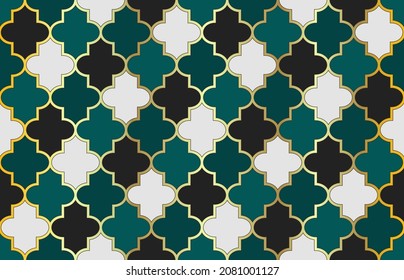 Noble Moroccan Seamless Pattern. Ramadan Kareem Tender Design. Eastern Mubarak Mosaic. 1001 Night Arabesque. Traditional Islamic Lantern Background. Moroccan Seamless Pattern. Mosque Window Pattern.