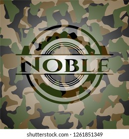 Noble on camouflage texture