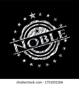 Noble en pizarra. Ilustración vectorial. Detallado. 