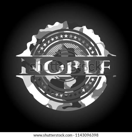 Noble on grey camo texture
