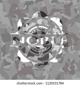 Noble on grey camouflage texture