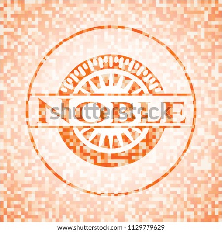Noble orange mosaic emblem