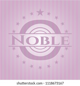 Noble pink emblem. Retro