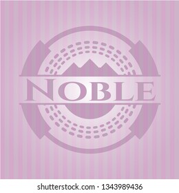 Noble pink emblem. Vintage.