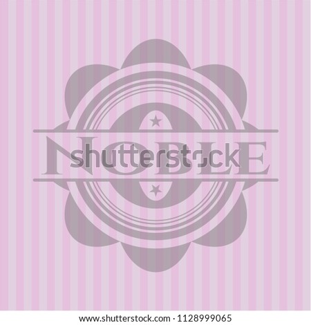 Noble retro style pink emblem