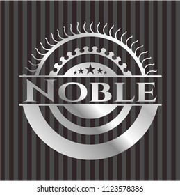 Noble silvery shiny badge