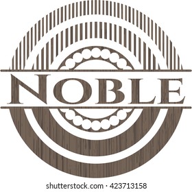 Noble vintage wooden emblem