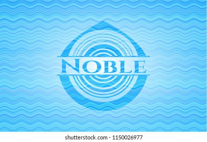 Noble water wave representation emblem background.