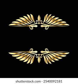 Noble Wings Heraldry: Classic Vector Design for Coats of Arms and Shields
