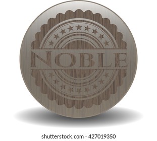 Noble wooden emblem. Vintage.