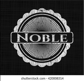Noble written on a blackboard