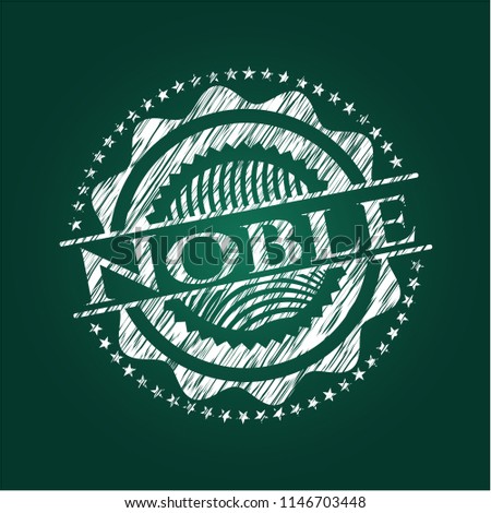 Noble written on a blackboard