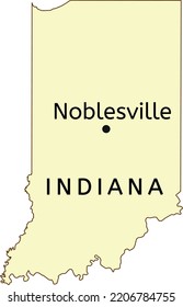 Noblesville city location on Indiana map