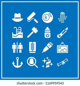 nobody icon. 16 nobody vector set. fridge, toilets, hat and picture icons for web and design about nobody theme