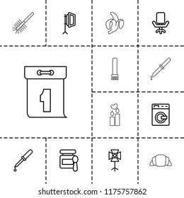 Nobody icon. collection of 13 nobody outline icons such as washing machine, baby food, pipette, soft box, office chair, toilet brush. editable nobody icons for web and mobile.