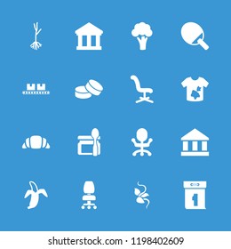 Nobody icon. collection of 16 nobody filled icons such as cauliflower, office chair, sprout, banana, bank, ping pong racket. editable nobody icons for web and mobile.