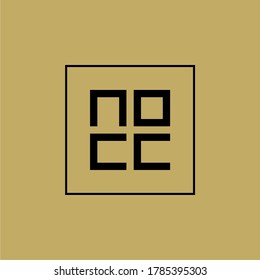 nocc / n0cc initial logo monogram, and can be editable