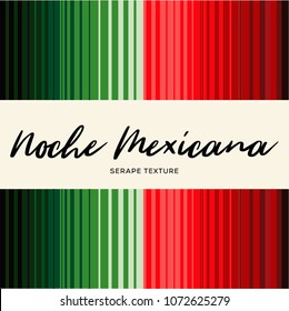 Noche Mexicana (Mexican Night in Spanish) Traditional Holiday Sarape Composition – Copy Space 