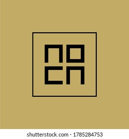 NOCN / N0CN initial logo monogram, and can be editable