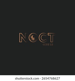 NOCT-COFFIE LAB LOGO DISEÑO NARANJA Y NEGRO CARBONO TONOS