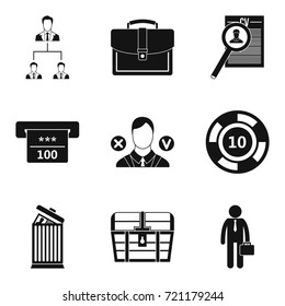 Noctidial icons set. Simple set of 9 noctidial vector icons for web isolated on white background