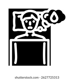 nocturia urology glyph icon vector. nocturia urology sign. isolated symbol illustration