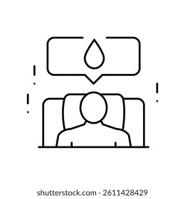 nocturia urology line icon vector. nocturia urology sign. isolated contour symbol black illustration