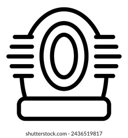 Nocturnal glow icon outline vector. Cozy sleeping nightlight. Snug bedtime illumination