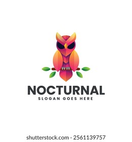 Nocturnal Gradient Colorful Logo Template