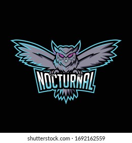 Nocturnal Owl Night Logo Design