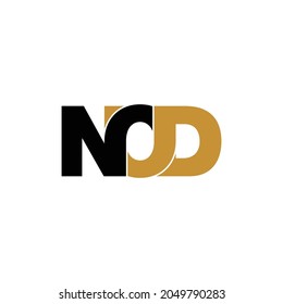 NOD letter monogram logo design vector