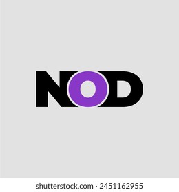 NOD letter monogram typography logo