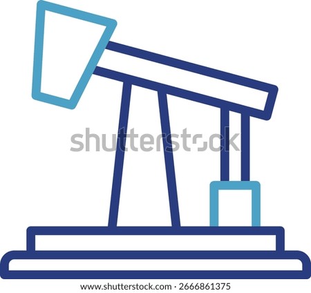 The nodding pump icon is an iconic symbol of the oil and gas industry, especially for onshore wells, the process of producing oil from within the earth.