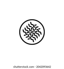 Noddle icon flat vector illustration