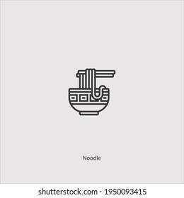 noddle icon vector isolated on white background